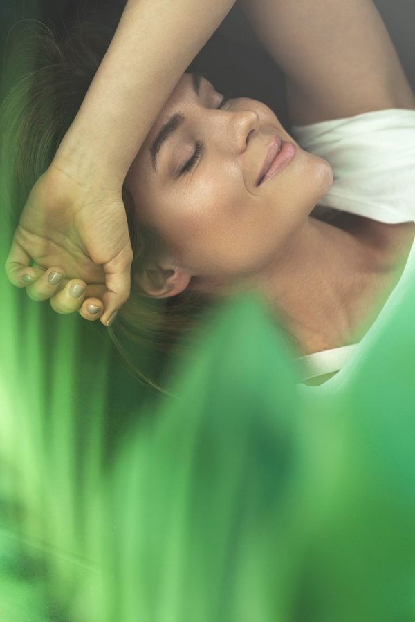 Portrait of young and beautiful woman with a smooth skin